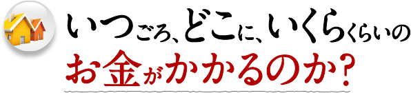 いつごろ、どこに、いくらくらいのお金がかかるのか？